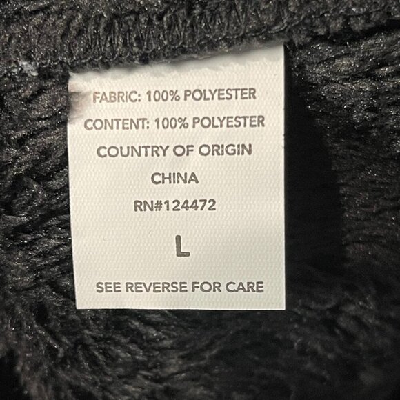 River Trail Mens Black & White Plaid Fleece Lined Hoodie Jacket - Large - NWT - Picture 5 of 6